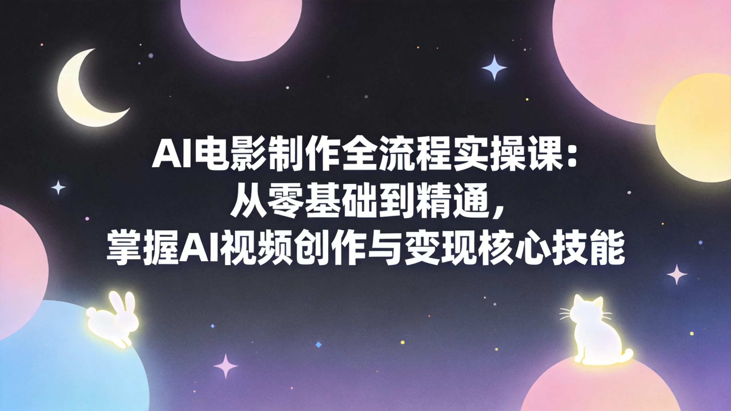 AI电影制作全流程实操课：从零基础到精通，掌握AI视频创作与变现核心技能-小栈博客