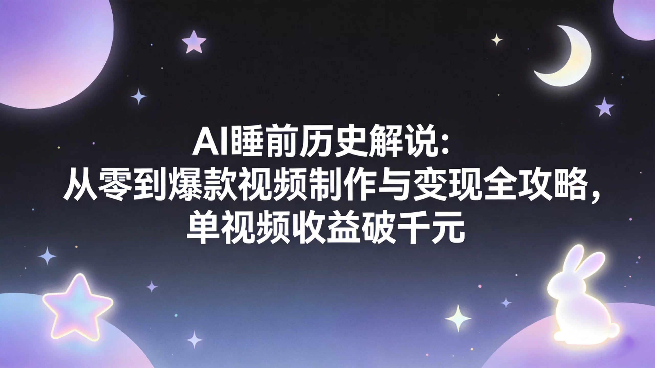 AI睡前历史解说：从零到爆款视频制作与变现全攻略，单视频收益破千元-小栈博客