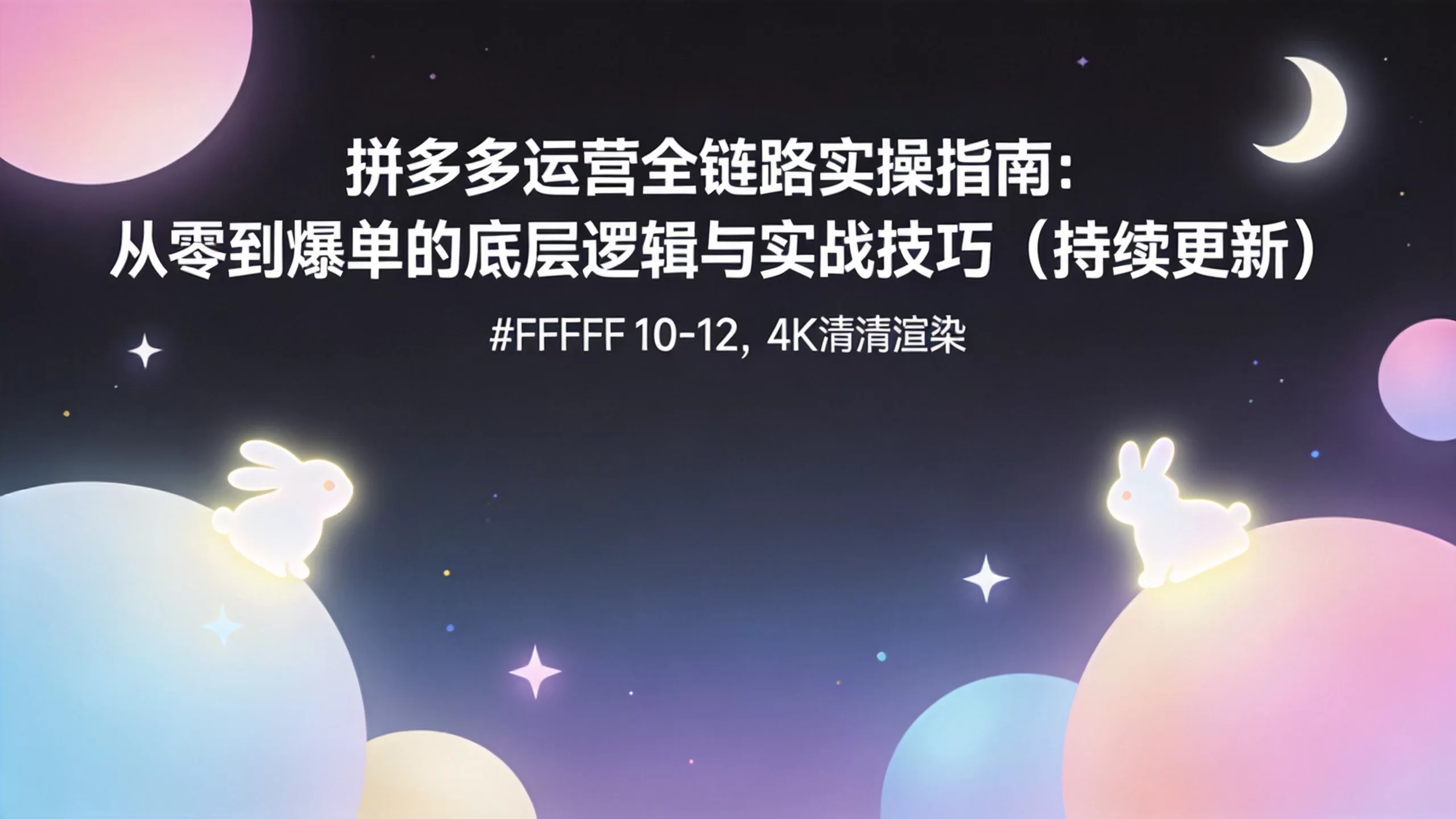 拼多多运营全链路实操指南：从零到爆单的底层逻辑与实战技巧（持续更新）-小栈博客