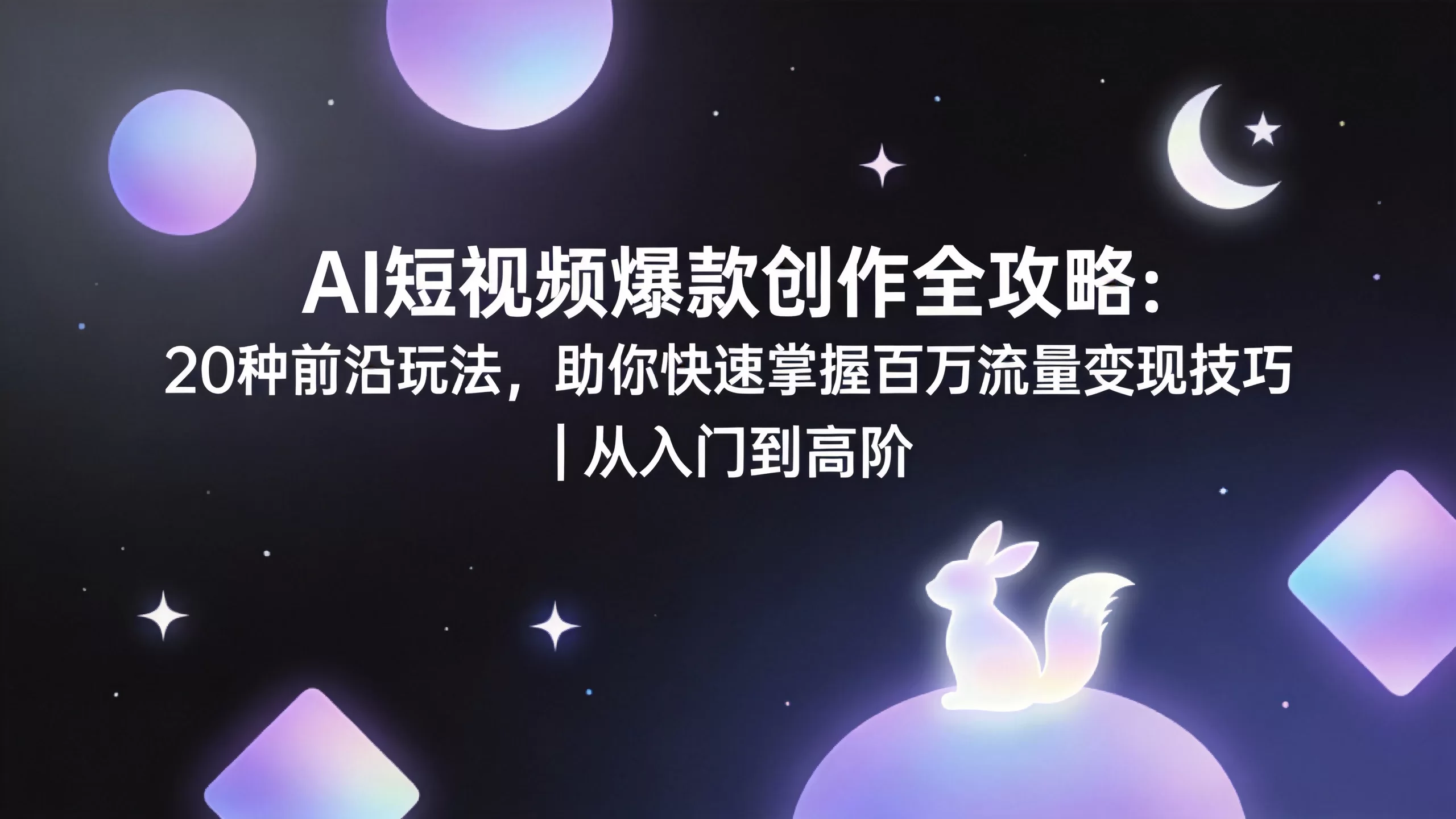 AI短视频爆款创作全攻略：20种前沿玩法，助你快速掌握百万流量变现技巧 | 从入门到高阶-小栈博客