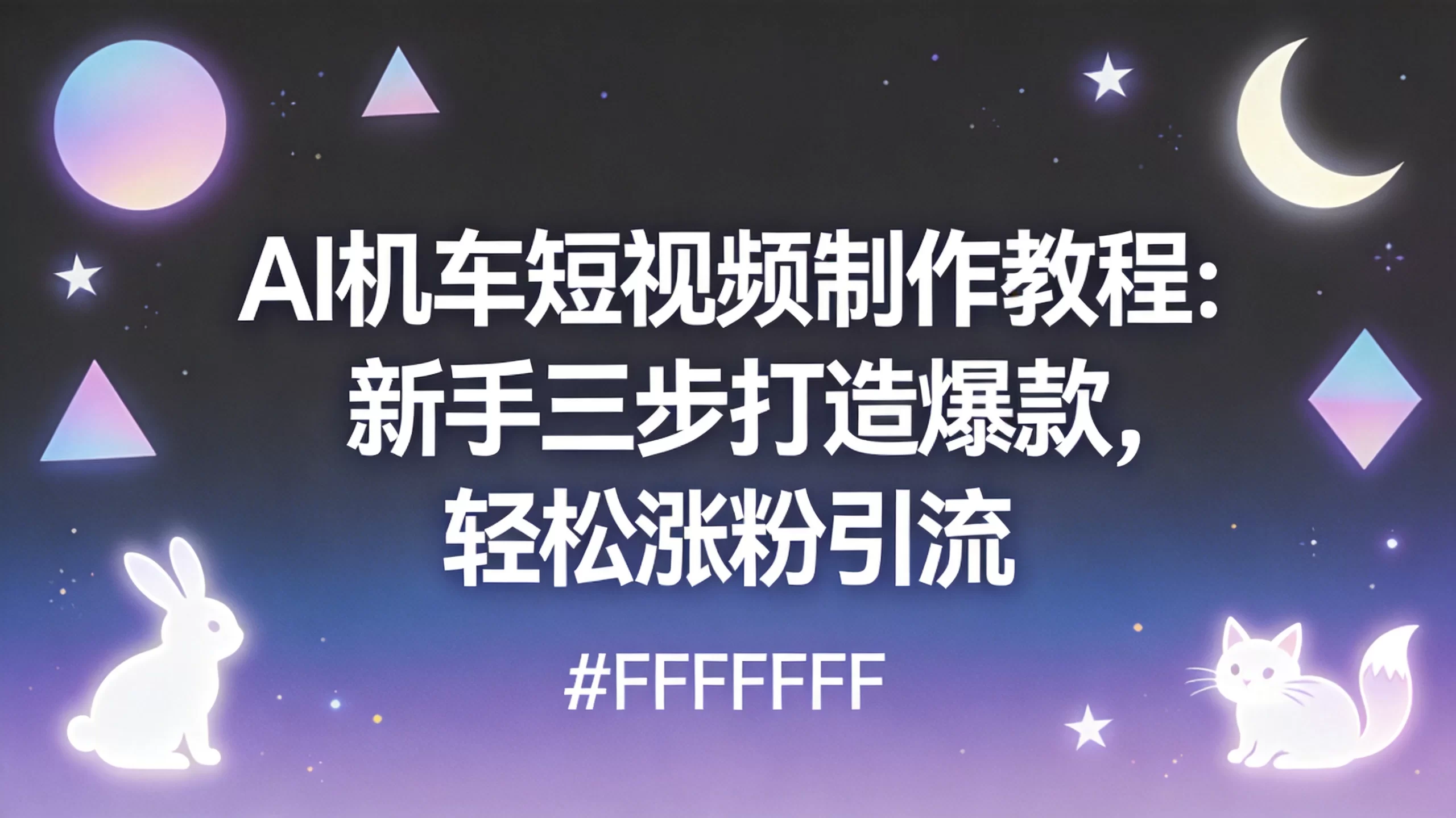 AI机车短视频制作教程：新手三步打造爆款，轻松涨粉引流-小栈博客