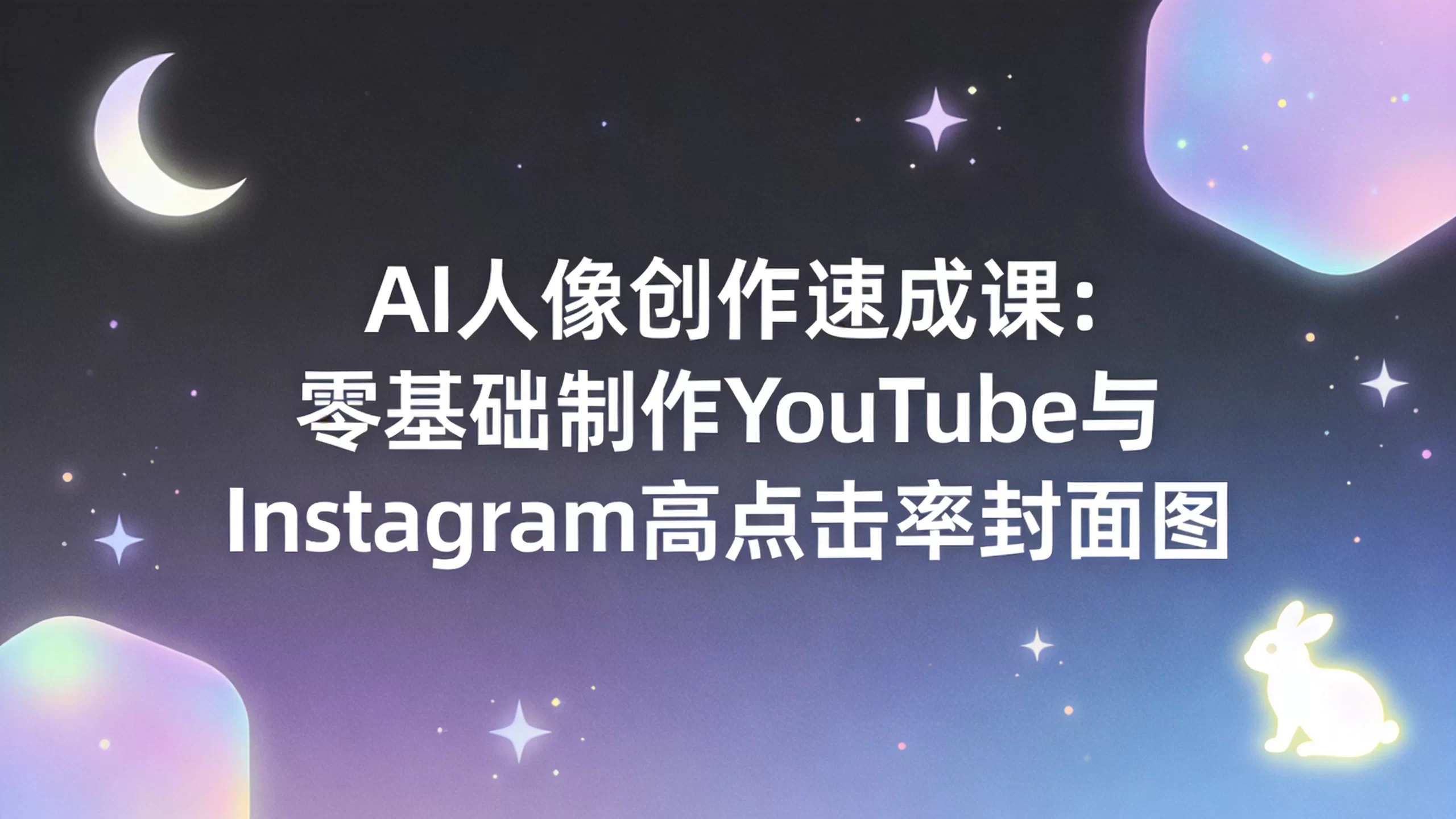 AI人像创作速成课：零基础制作YouTube与Instagram高点击率封面图-小栈博客