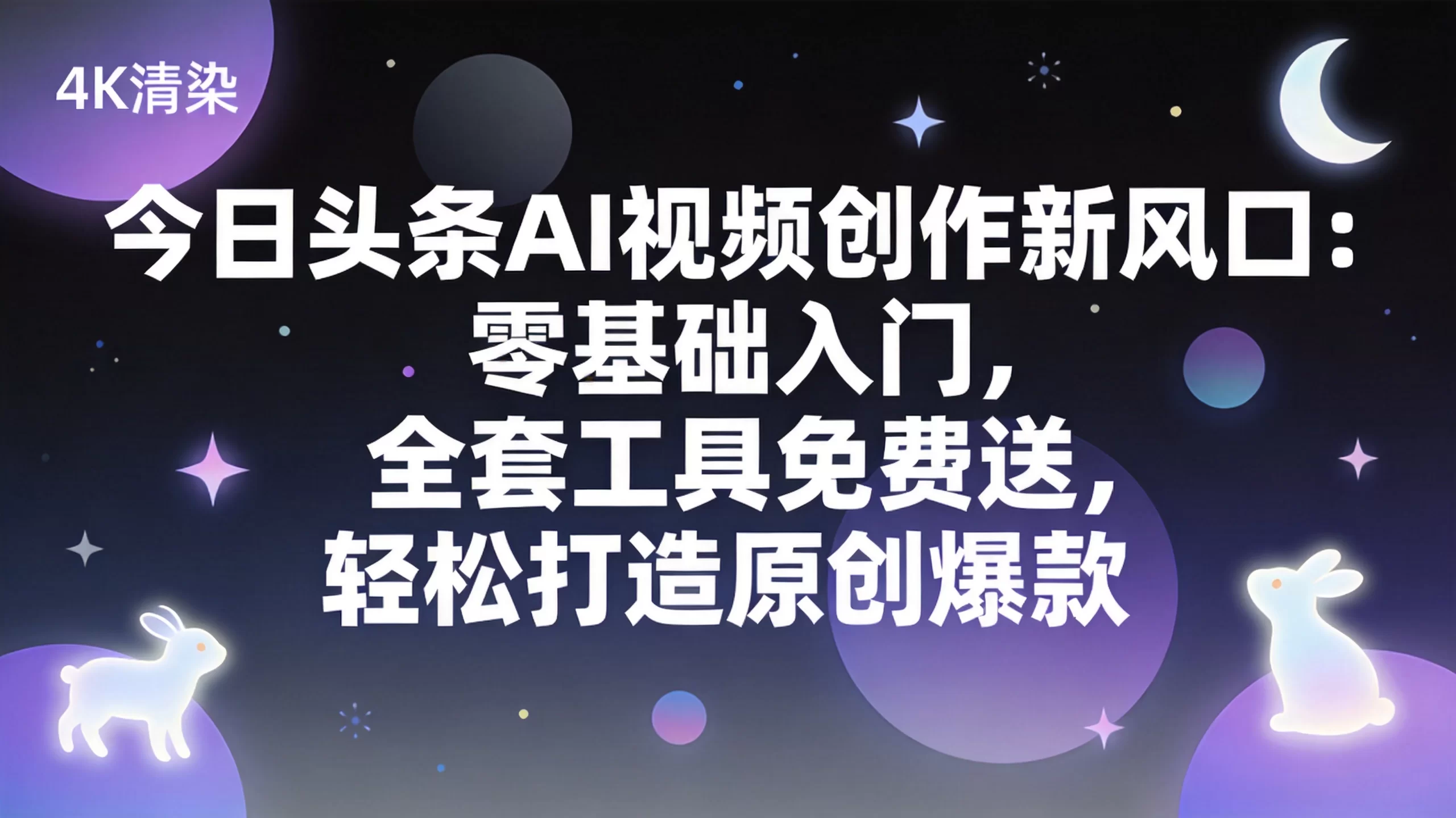 今日头条AI视频创作新风口：零基础入门，全套工具免费送，轻松打造原创爆款-小栈博客