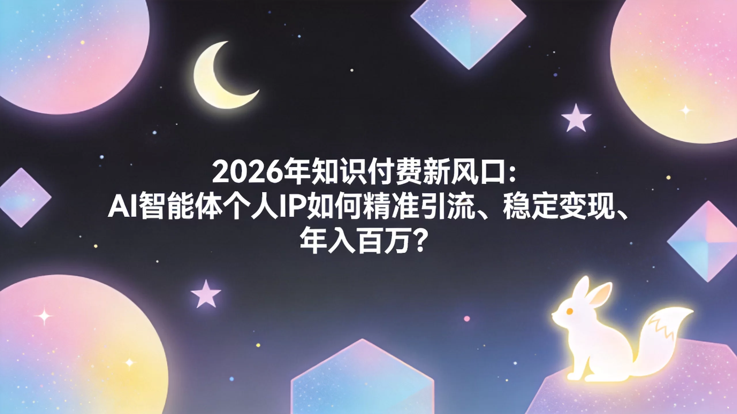 2026年知识付费新风口：AI智能体个人IP如何精准引流、稳定变现、年入百万？-小栈博客