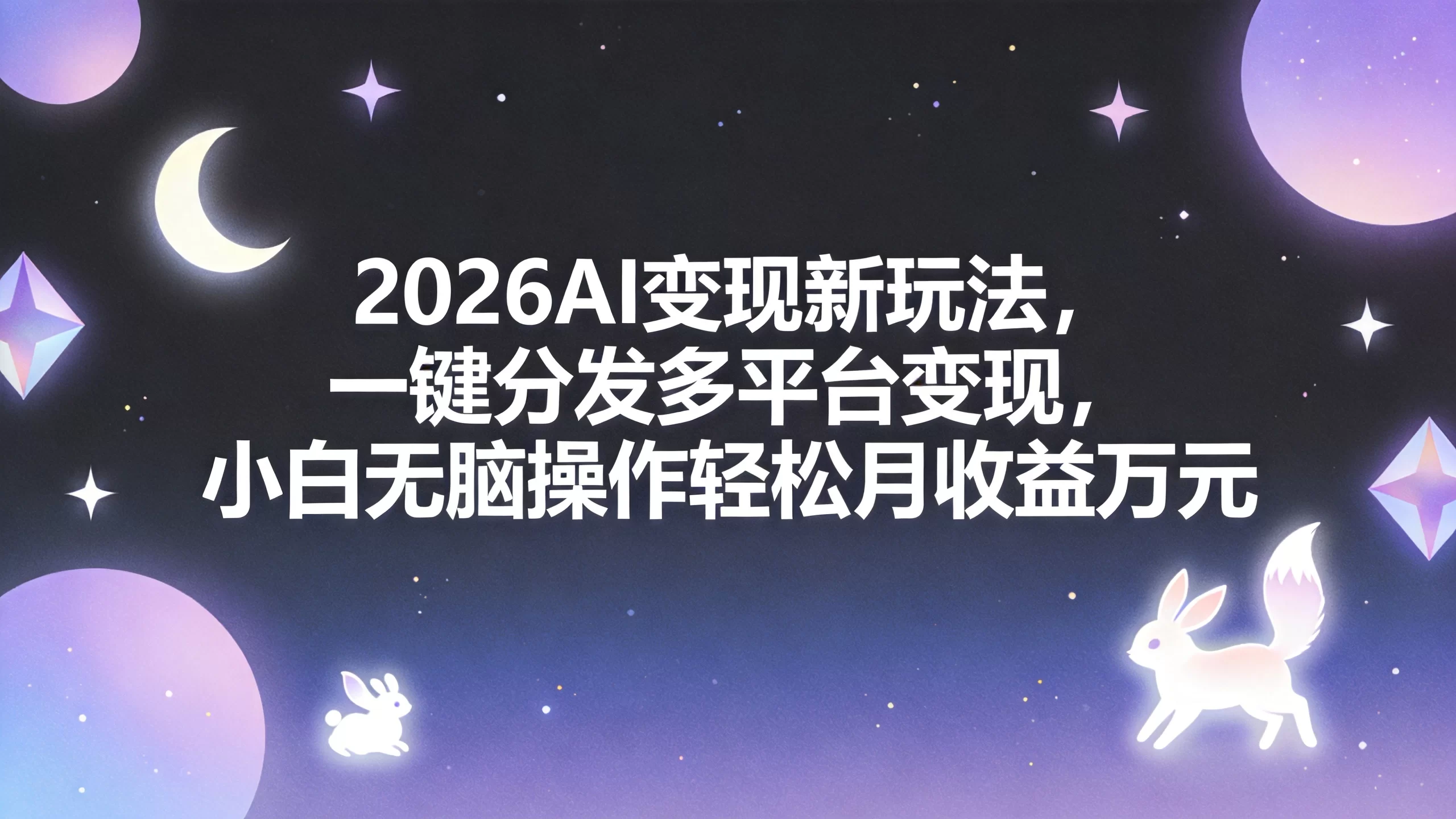 2026AI变现新玩法， 一键分发多平台变现，小白无脑操作轻松月收益万元-小栈博客