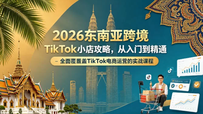 2026东南亚跨境TikTok小店攻略:从入门到精通的电商实战课-小栈博客