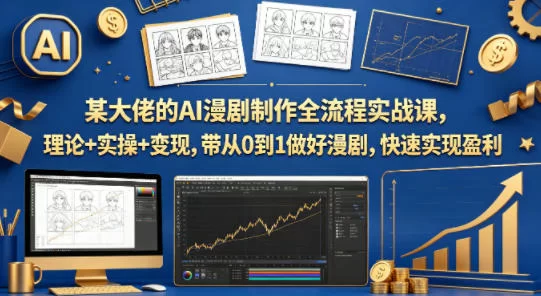 AI漫剧制作全流程实战课:从0到1学漫剧,快速变现盈利-小栈博客
