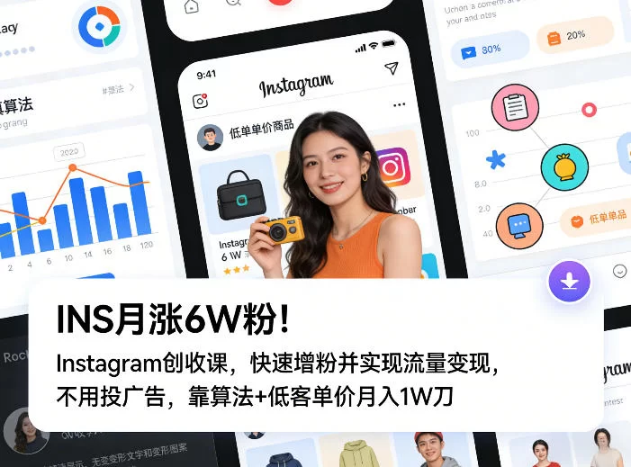 Instagram增粉变现系统:月涨6万粉、月入1万美元的实操方法-小栈博客