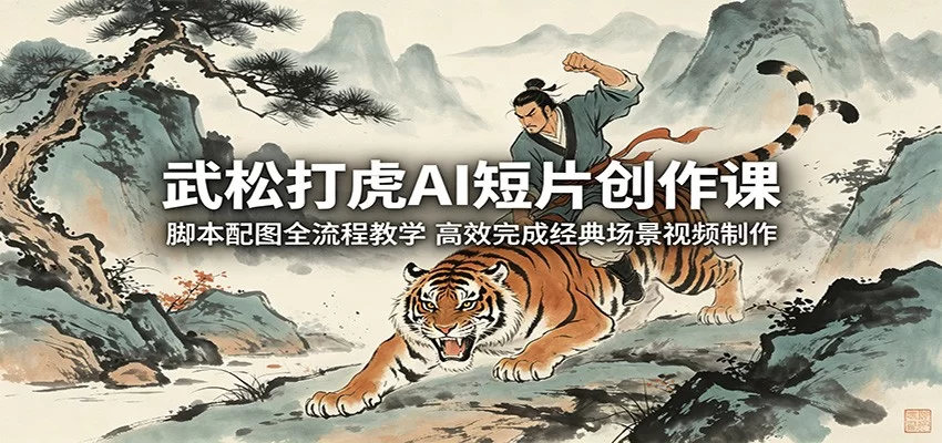 武松打虎AI短片创作全流程：Deepseek分镜到视频合成实战课-小栈博客