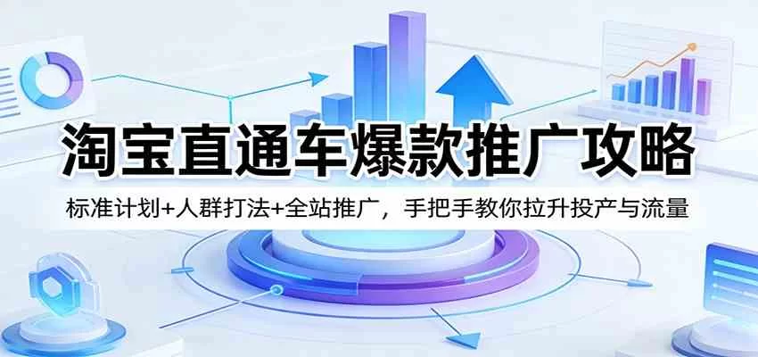 淘宝直通车推广教程：标准计划与人群标签实战，快速提升ROI和流量-小栈博客