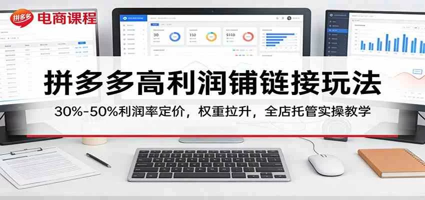 拼多多高利润铺链接玩法:30%-50%定价拉升权重,全店托管实操指南-小栈博客