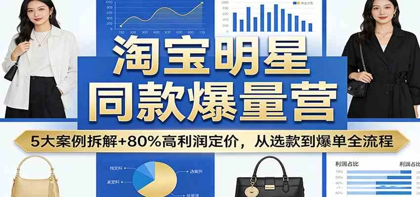 明星同款爆款打造全攻略：5大高利润案例拆解与拼多多运营实战-小栈博客