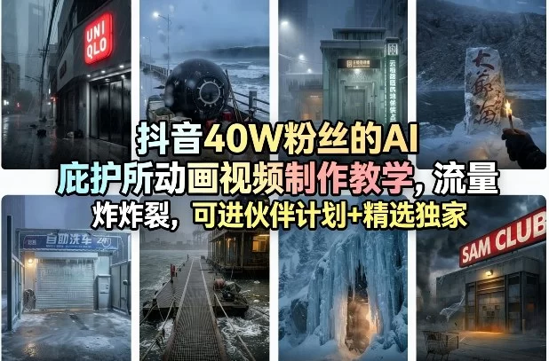 AI动画视频制作零基础教程:抖音40万粉丝实战,从入门到变现全攻略-小栈博客
