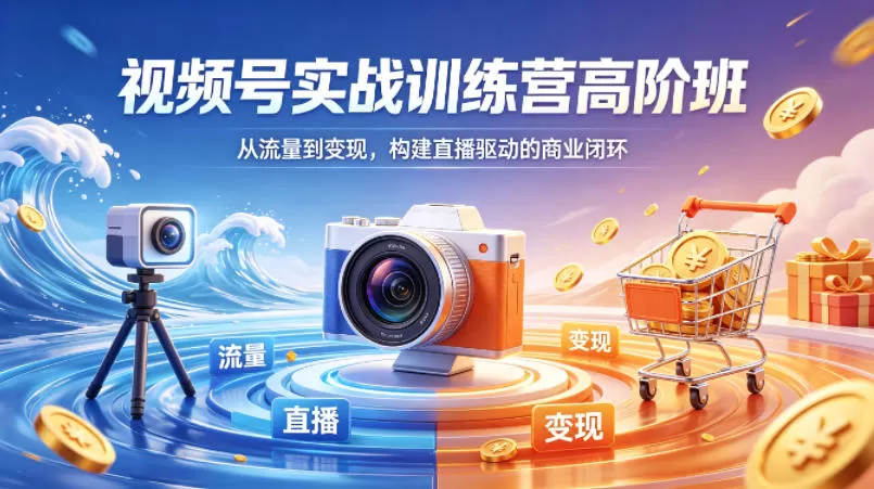 视频号实战训练营高阶班，从流量到变现，构建直播驱动的商业闭环（26年4月）-小栈博客