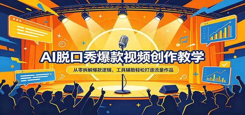 AI脱口秀爆款视频创作教学：从零拆解爆款逻辑，工具辅助轻松打造流量作品-小栈博客