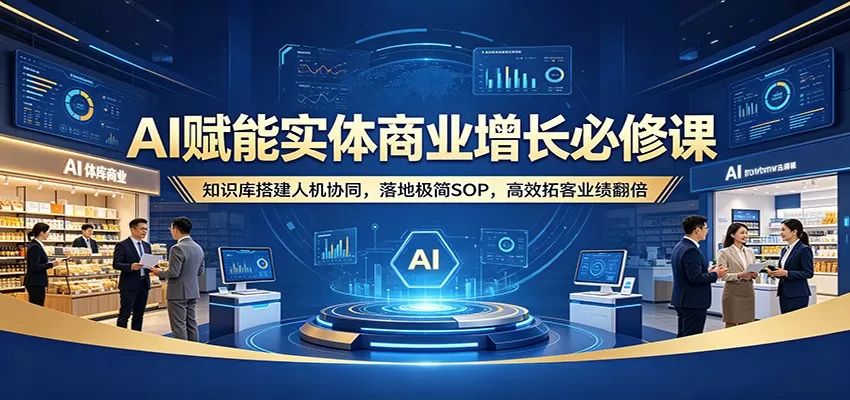 AI赋能实体商业增长必修课：知识库搭建人机协同，落地极简SOP，高效拓客业绩翻倍-小栈博客