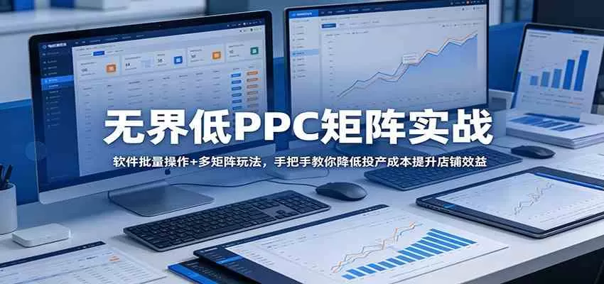 无界低PPC矩阵实战：软件批量操作+多矩阵玩法，手把手教你降低投产成本提升店铺效益-小栈博客