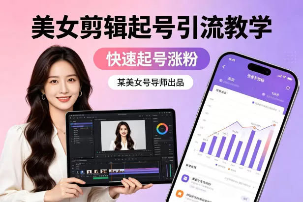 美女剪辑起号引流全攻略：快速涨粉秘诀与实操教学-小栈博客