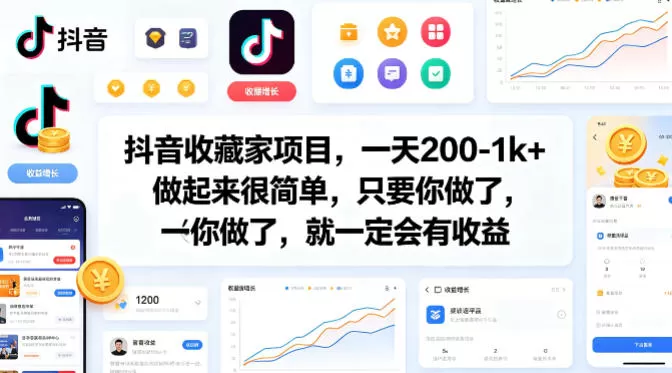 抖音收藏家项目，一天200-1k+做起来很简单，只要你做了，就一定会有收益-小栈博客