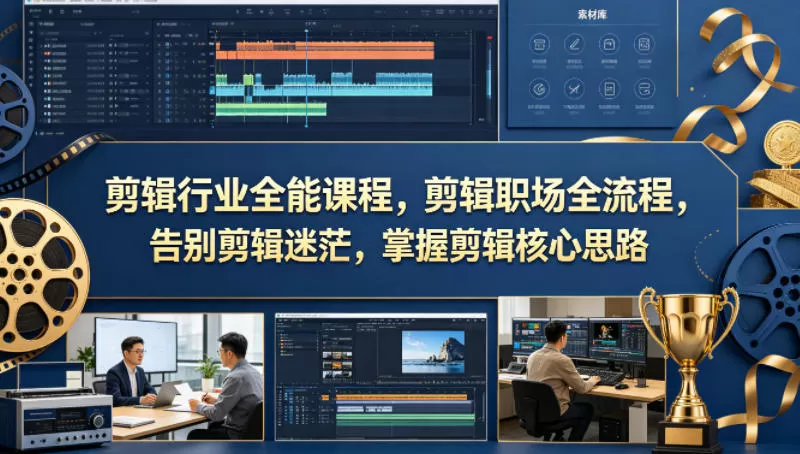 剪辑行业全能课程，剪辑职场全流程，告别剪辑迷茫，掌握剪辑核心思路-小栈博客