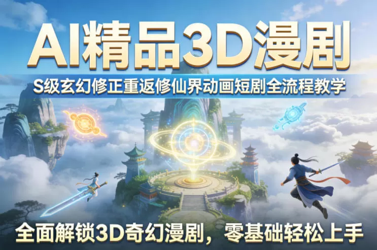 AI 3D玄幻漫剧制作全流程教学：从零到一打造S级修仙动画短剧-小栈博客