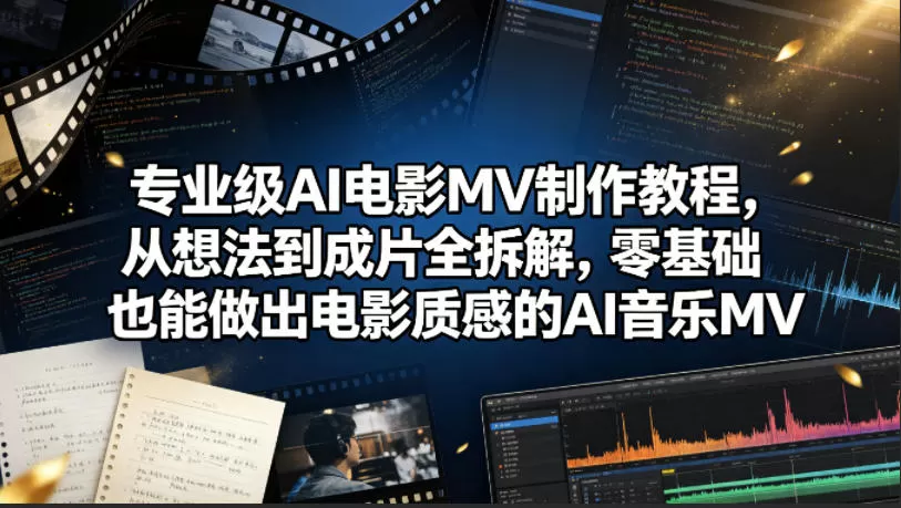 专业级AI电影MV制作教程，从想法到成片全拆解，零基础也能做出电影质感的AI音乐MV-小栈博客