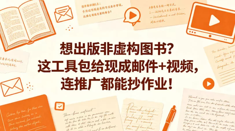 想出版非虚构图书？这工具包给现成邮件+视频，连推广都能抄作业！【原创双语字幕】-小栈博客