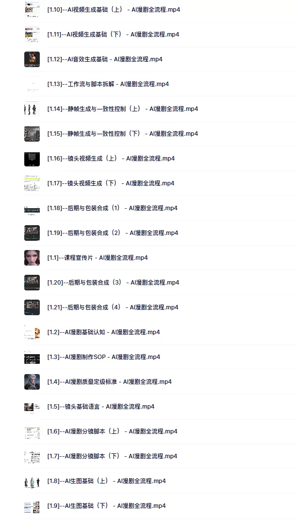AI漫剧制作实操课，提供全流程解析，从0上手开始做-小栈博客