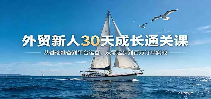 外贸新人30天成长通关课：从基础准备到平台运营，从零起步到百万订单实战-小栈博客