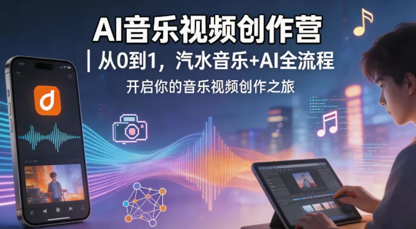 AI音乐视频创作营｜从0到1，汽水音乐+AI全流程，开启你的音乐视频创作之旅-小栈博客