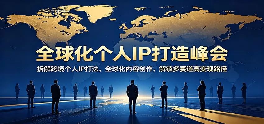 全球化个人IP打造峰会：拆解跨境个人IP打法，全球化内容创作，解锁多赛道高变现路径-小栈博客