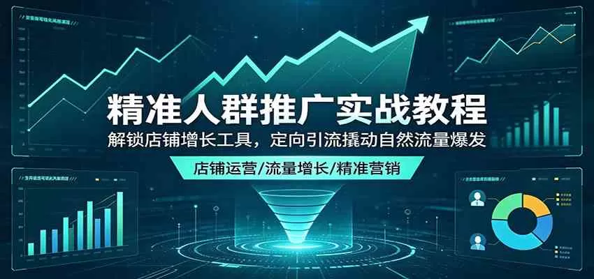 精准人群推广实战教程：解锁店铺增长工具，定向引流撬动自然流量爆发-小栈博客