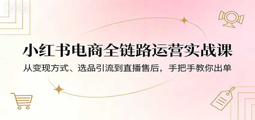小红书电商运营实战指南：从0到1掌握选品引流、直播变现与售后全流程-小栈博客