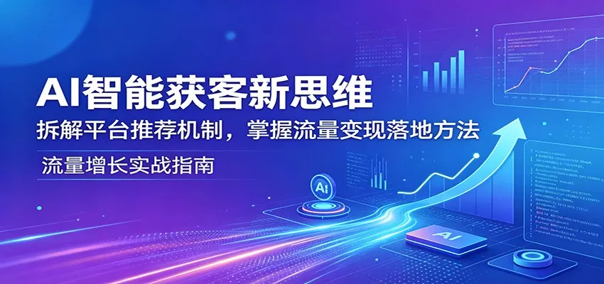AI智能获客新思维：拆解平台推荐机制，掌握流量变现落地方法-小栈博客