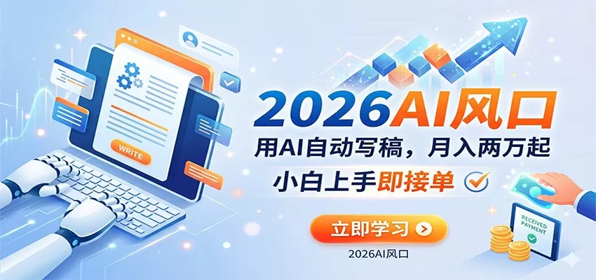 AI赚钱的新风口，用AI自动写稿，月入两万起，小白上手即接单-小栈博客