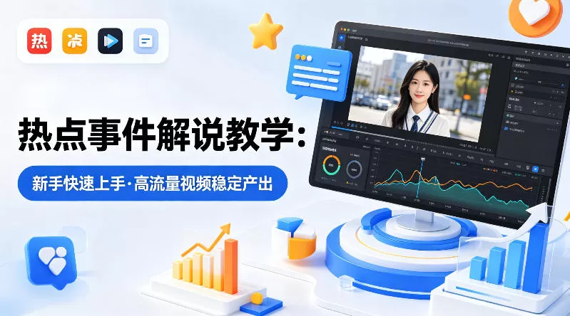 某大V的热点事件解说教学，新手也能快速上手，稳定产出高流量解说视频-小栈博客