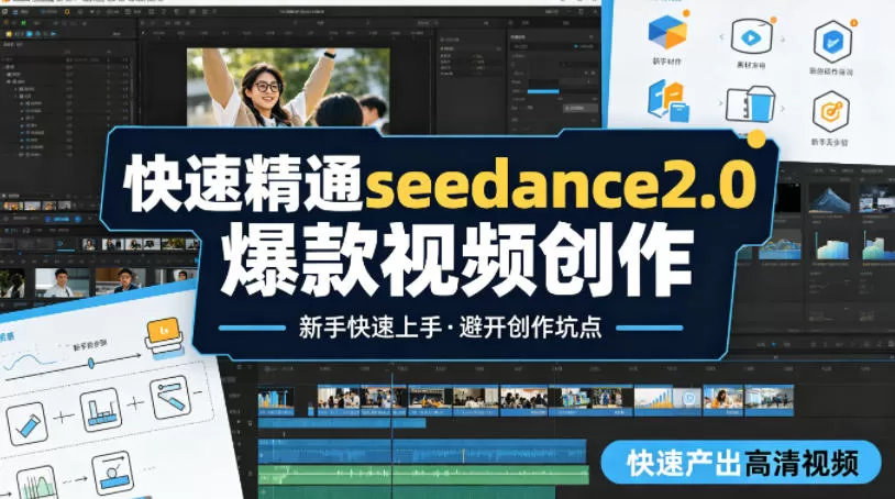 快速精通seedance2.0爆款视频创作,快速产出高清视频,避开大量创作坑点,新手也能快速上手 快速精通seedance2.0爆款视频创作,快速产出高清视频,避开大量创作坑点,新手也能快速上手