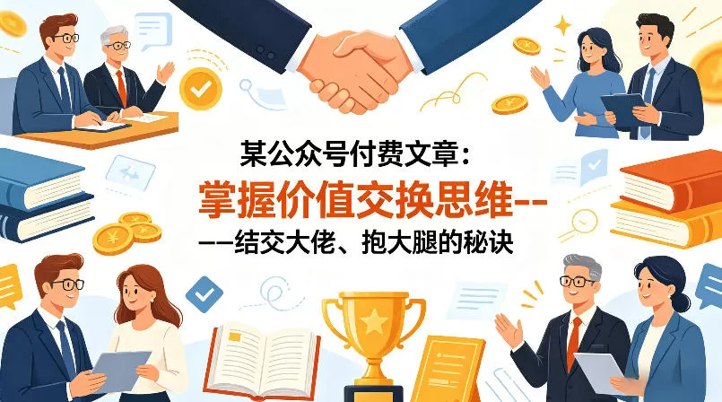 某公众号付费文章：掌握价值交换思维—-结交大佬、抱大腿的秘诀-小栈博客