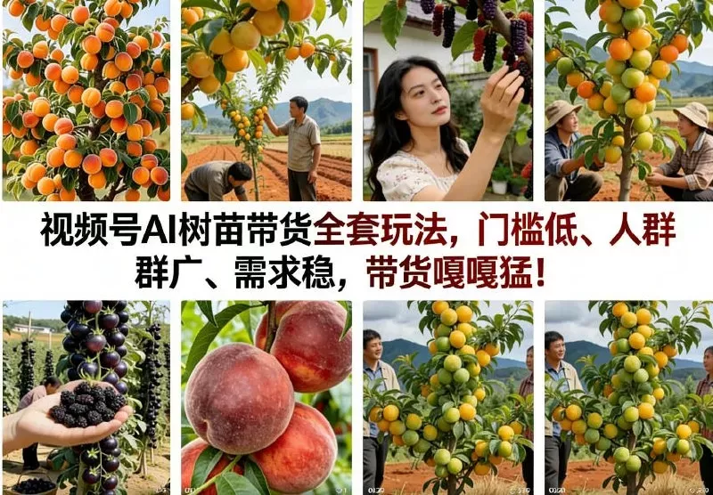 视频号AI树苗带货全套玩法-小栈博客