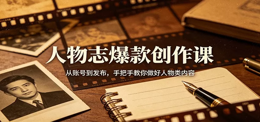 人物志爆款创作课：从账号到发布，手把手教你做好人物类内容-小栈博客
