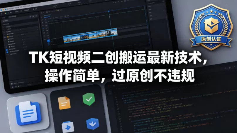 TK短视频二创搬运最新技术，操作简单，过原创不违规-小栈博客