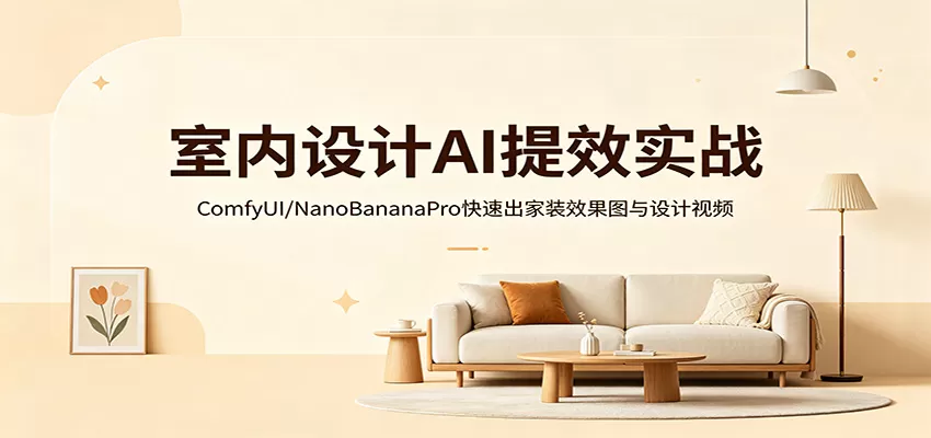 室内设计AI提效实战：ComfyUI/NanoBananaPro快速出家装效果图与设计视频-小栈博客