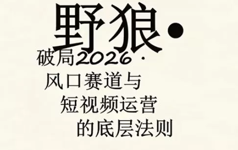 野狼团队·多平台实操运营课，覆盖AI口播、服装、好物、漫剪等热门玩法（更新4月）-小栈博客