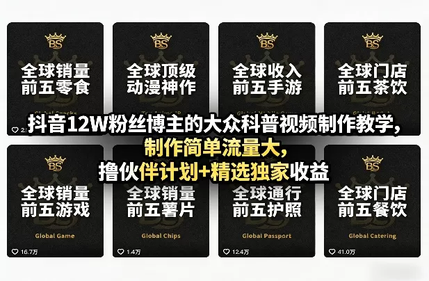 抖音科普视频制作全攻略：12W粉丝博主亲授，简单易学流量大，多种变现方式详解-小栈博客