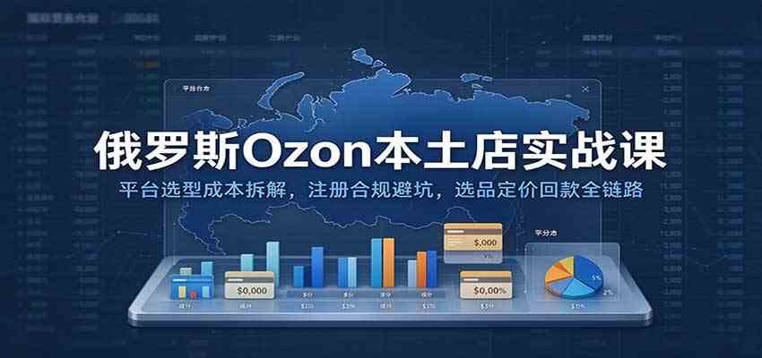 俄罗斯Ozon本土店实战课：平台选型成本拆解，注册合规避坑，选品定价回款全链路-小栈博客