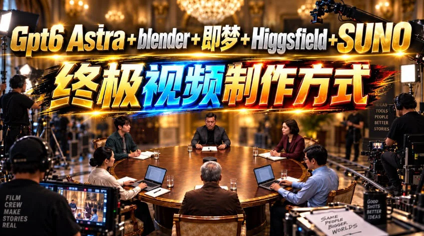 GPT-6 Astra+Blender+即梦+Higgsfield+Suno=终极视频制作方式！-小栈博客