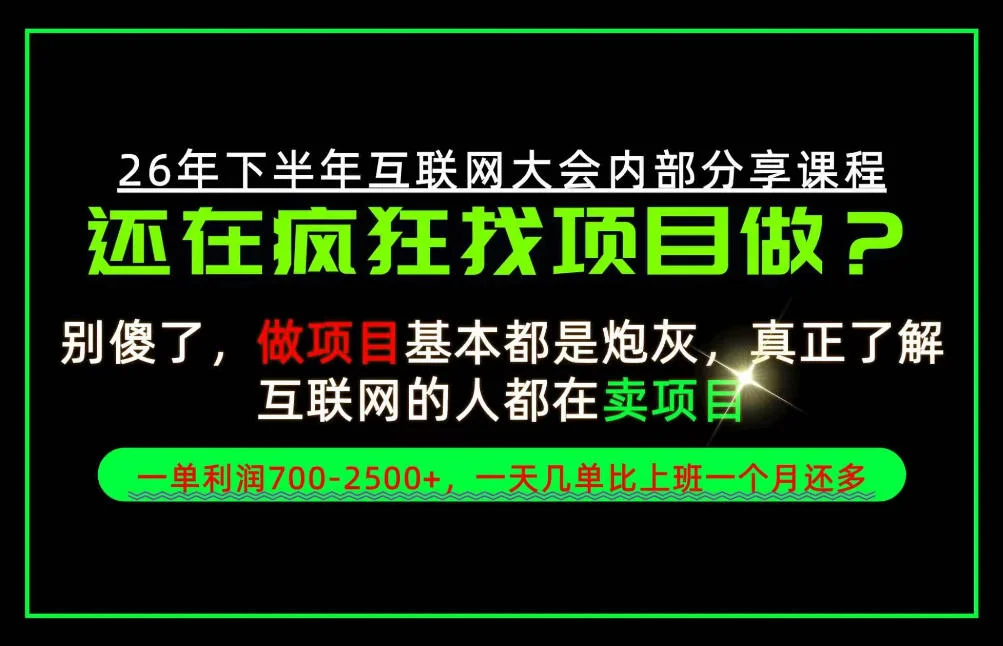 请不要再疯狂的找项目了！卖项目一单700-2.5k+不香吗？当天上手，当天变现！【揭秘】-小栈博客