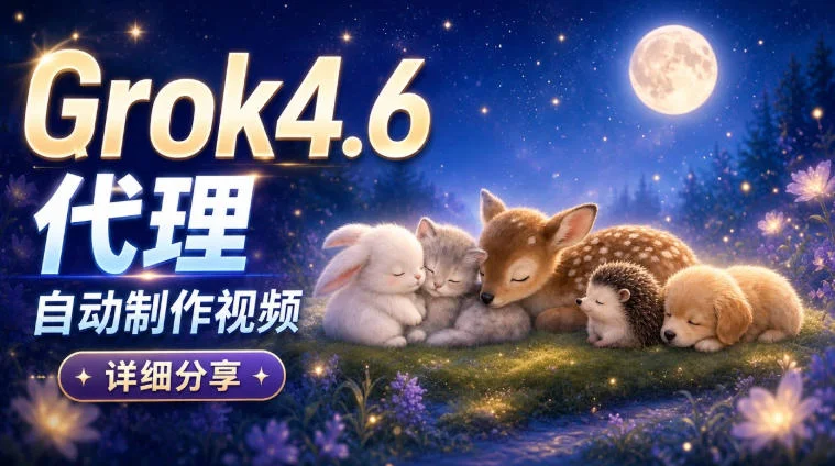 Grok 4.6代理自动制作视频！从提示词到成片全流程详细分享｜AI Agent实操分享-小栈博客