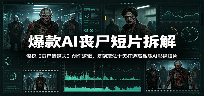 爆款AI丧尸短片拆解：深挖《丧尸清道夫》创作逻辑，复刻玩法快速打造高品质AI影视短片-小栈博客