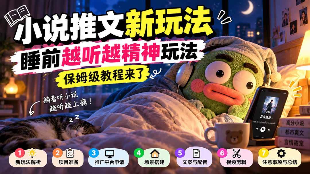 （20947期）小说推文新玩法，睡前越听越精神玩法，保姆级教程来了-小栈博客